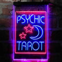 ADVPRO Psychic Tarot Moon Stars Shop  Dual Color LED Neon Sign st6-i4014 - Red & Blue