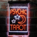 ADVPRO Psychic Tarot Moon Stars Shop  Dual Color LED Neon Sign st6-i4014 - White & Orange