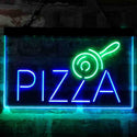 ADVPRO Pizza Roller Cutter Display Dual Color LED Neon Sign st6-i4015 - Green & Blue