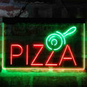 ADVPRO Pizza Roller Cutter Display Dual Color LED Neon Sign st6-i4015 - Green & Red