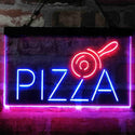 ADVPRO Pizza Roller Cutter Display Dual Color LED Neon Sign st6-i4015 - Red & Blue