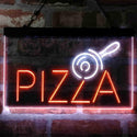 ADVPRO Pizza Roller Cutter Display Dual Color LED Neon Sign st6-i4015 - White & Orange