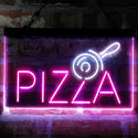 ADVPRO Pizza Roller Cutter Display Dual Color LED Neon Sign st6-i4015 - White & Purple