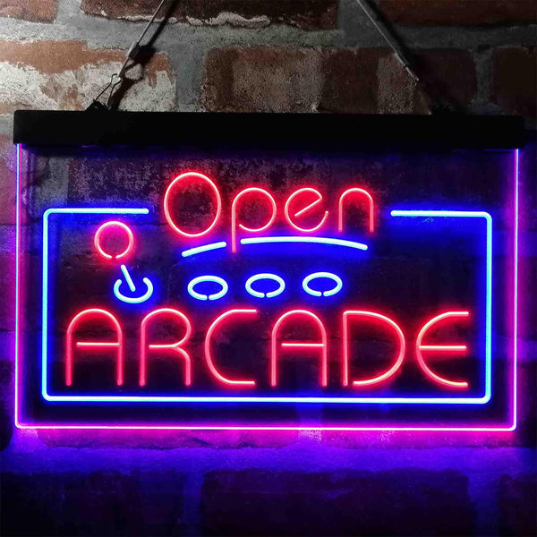 ADVPRO Open Arcade Game Console Dual Color LED Neon Sign st6-i4016 - Blue & Red