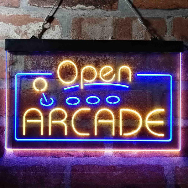ADVPRO Open Arcade Game Console Dual Color LED Neon Sign st6-i4016 - Blue & Yellow