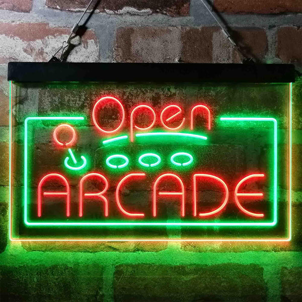 ADVPRO Open Arcade Game Console Dual Color LED Neon Sign st6-i4016 - Green & Red
