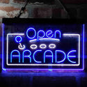 ADVPRO Open Arcade Game Console Dual Color LED Neon Sign st6-i4016 - White & Blue