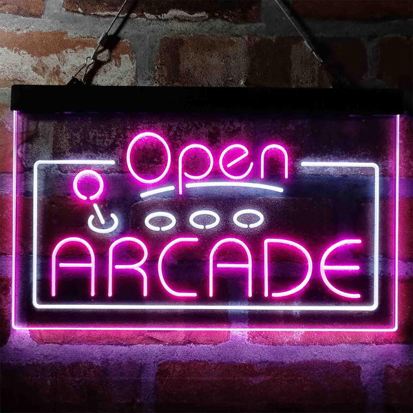 ADVPRO Open Arcade Game Console Dual Color LED Neon Sign st6-i4016 - White & Purple