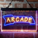ADVPRO Arrow Down Arcade Game Room Dual Color LED Neon Sign st6-i4019 - Blue & Yellow
