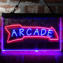 ADVPRO Arrow Down Arcade Game Room Dual Color LED Neon Sign st6-i4019 - Red & Blue