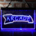 ADVPRO Arrow Down Arcade Game Room Dual Color LED Neon Sign st6-i4019 - White & Blue