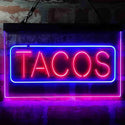 ADVPRO Mexican Tacos Dish Cafe Food Dual Color LED Neon Sign st6-i4021 - Blue & Red
