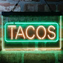 ADVPRO Mexican Tacos Dish Cafe Food Dual Color LED Neon Sign st6-i4021 - Green & Yellow