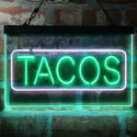 ADVPRO Mexican Tacos Dish Cafe Food Dual Color LED Neon Sign st6-i4021 - White & Green