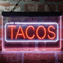 ADVPRO Mexican Tacos Dish Cafe Food Dual Color LED Neon Sign st6-i4021 - White & Orange