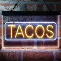 ADVPRO Mexican Tacos Dish Cafe Food Dual Color LED Neon Sign st6-i4021 - White & Yellow