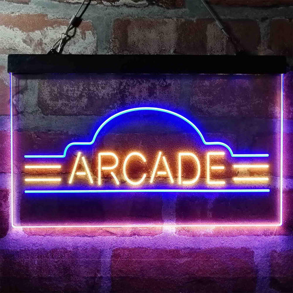 ADVPRO Vintage Arcade Video Games Display Dual Color LED Neon Sign st6-i4022 - Blue & Yellow