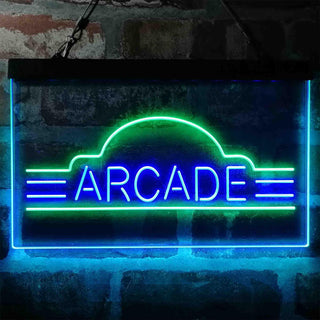 ADVPRO Vintage Arcade Video Games Display Dual Color LED Neon Sign st6-i4022 - Green & Blue