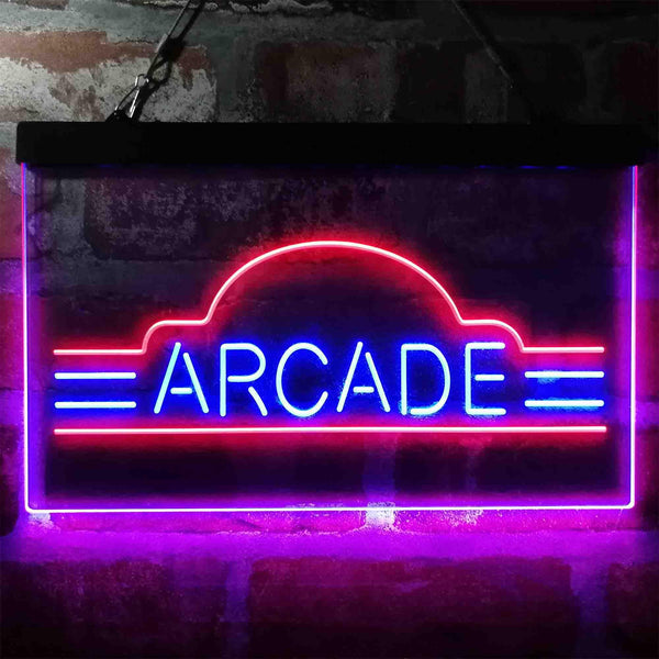 ADVPRO Vintage Arcade Video Games Display Dual Color LED Neon Sign st6-i4022 - Red & Blue