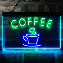 ADVPRO Coffee Shop Cafe Cup Display Dual Color LED Neon Sign st6-i4023 - Green & Blue