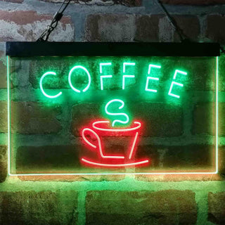 ADVPRO Coffee Shop Cafe Cup Display Dual Color LED Neon Sign st6-i4023 - Green & Red