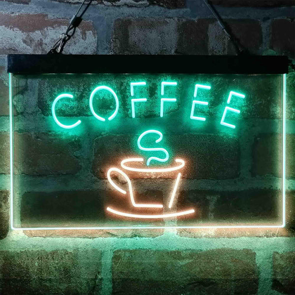 ADVPRO Coffee Shop Cafe Cup Display Dual Color LED Neon Sign st6-i4023 - Green & Yellow