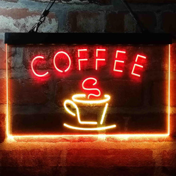 ADVPRO Coffee Shop Cafe Cup Display Dual Color LED Neon Sign st6-i4023 - Red & Yellow