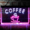 ADVPRO Coffee Shop Cafe Cup Display Dual Color LED Neon Sign st6-i4023 - White & Purple