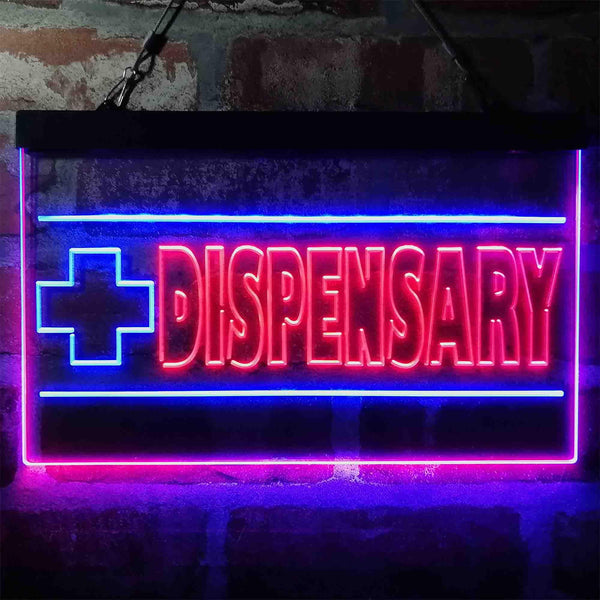 ADVPRO Dispensary Store Cross Display Dual Color LED Neon Sign st6-i4024 - Blue & Red