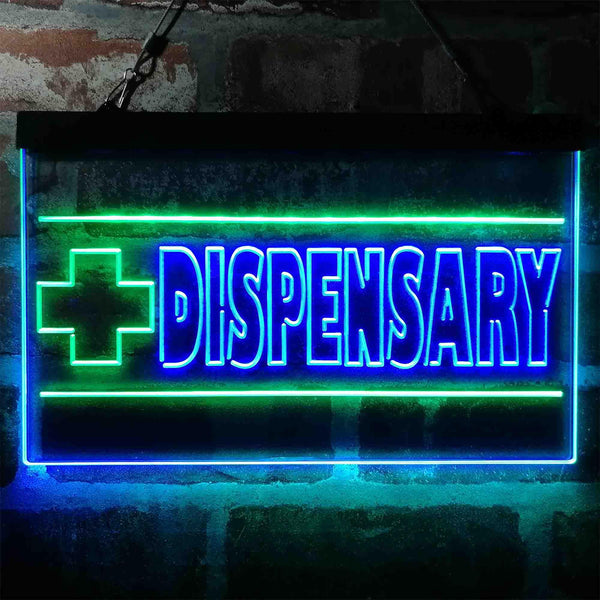 ADVPRO Dispensary Store Cross Display Dual Color LED Neon Sign st6-i4024 - Green & Blue