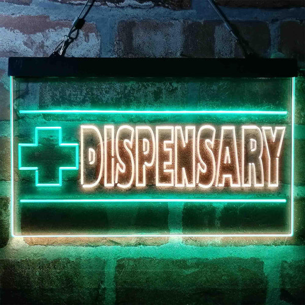 ADVPRO Dispensary Store Cross Display Dual Color LED Neon Sign st6-i4024 - Green & Yellow