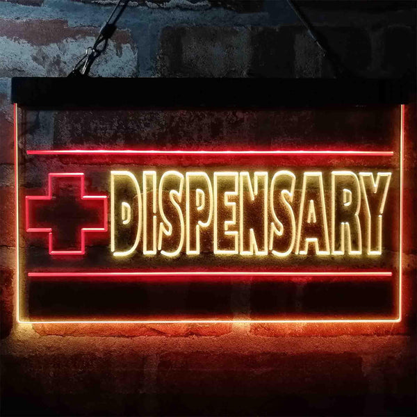 ADVPRO Dispensary Store Cross Display Dual Color LED Neon Sign st6-i4024 - Red & Yellow