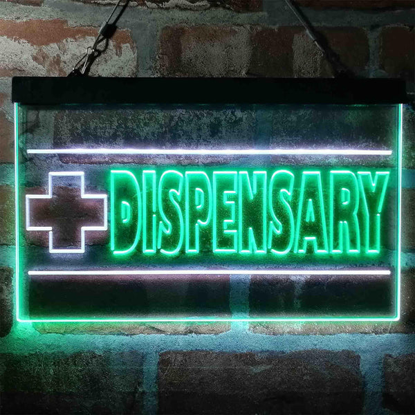 ADVPRO Dispensary Store Cross Display Dual Color LED Neon Sign st6-i4024 - White & Green