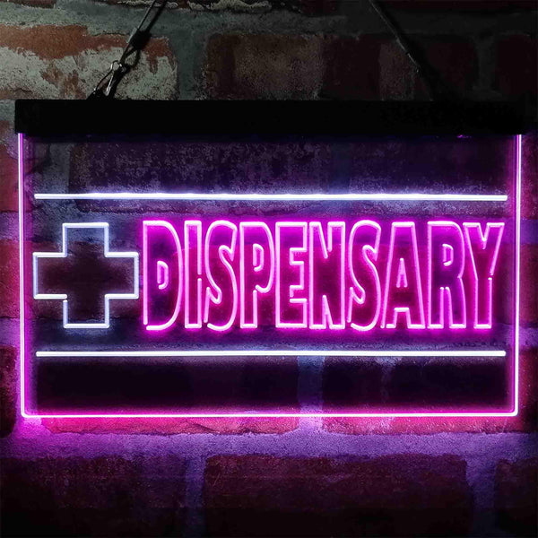 ADVPRO Dispensary Store Cross Display Dual Color LED Neon Sign st6-i4024 - White & Purple