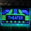 ADVPRO Theater Vintage Display Home Movie Dual Color LED Neon Sign st6-i4026 - Green & Blue
