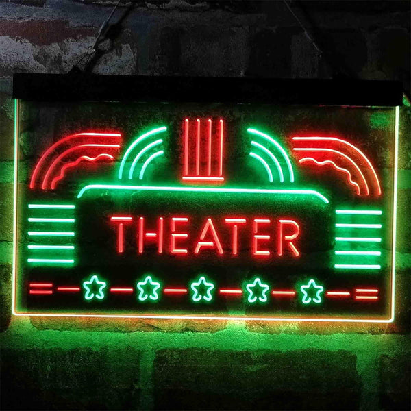 ADVPRO Theater Vintage Display Home Movie Dual Color LED Neon Sign st6-i4026 - Green & Red
