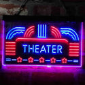 ADVPRO Theater Vintage Display Home Movie Dual Color LED Neon Sign st6-i4026 - Red & Blue