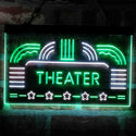 ADVPRO Theater Vintage Display Home Movie Dual Color LED Neon Sign st6-i4026 - White & Green