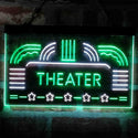 ADVPRO Theater Vintage Display Home Movie Dual Color LED Neon Sign st6-i4026 - White & Green