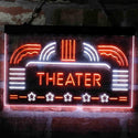 ADVPRO Theater Vintage Display Home Movie Dual Color LED Neon Sign st6-i4026 - White & Orange