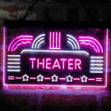ADVPRO Theater Vintage Display Home Movie Dual Color LED Neon Sign st6-i4026 - White & Purple