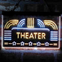 ADVPRO Theater Vintage Display Home Movie Dual Color LED Neon Sign st6-i4026 - White & Yellow