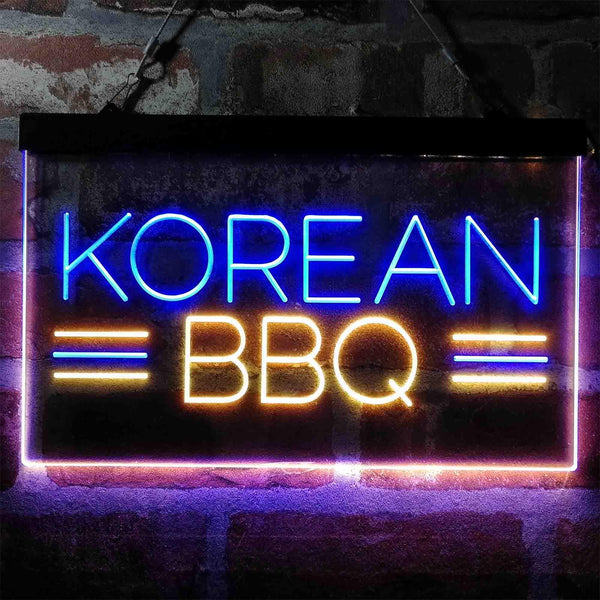 ADVPRO Korean BBQ Food Restaurant Dual Color LED Neon Sign st6-i4030 - Blue & Yellow