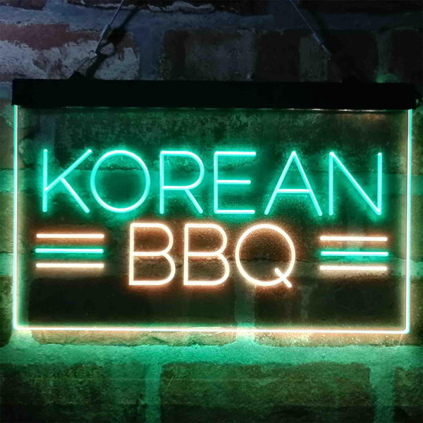 ADVPRO Korean BBQ Food Restaurant Dual Color LED Neon Sign st6-i4030 - Green & Yellow