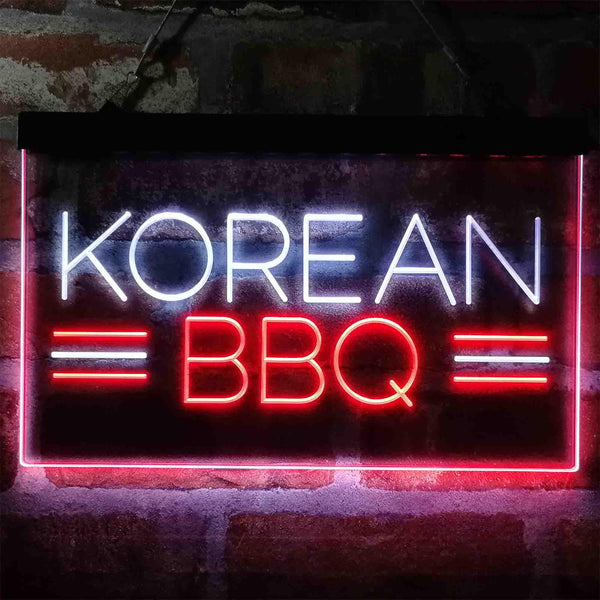 ADVPRO Korean BBQ Food Restaurant Dual Color LED Neon Sign st6-i4030 - White & Red