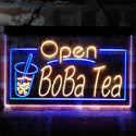 ADVPRO Boba Tea Open Cafe Dual Color LED Neon Sign st6-i4031 - Blue & Yellow