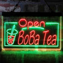 ADVPRO Boba Tea Open Cafe Dual Color LED Neon Sign st6-i4031 - Green & Red