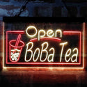 ADVPRO Boba Tea Open Cafe Dual Color LED Neon Sign st6-i4031 - Red & Yellow