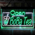 ADVPRO Boba Tea Open Cafe Dual Color LED Neon Sign st6-i4031 - White & Green