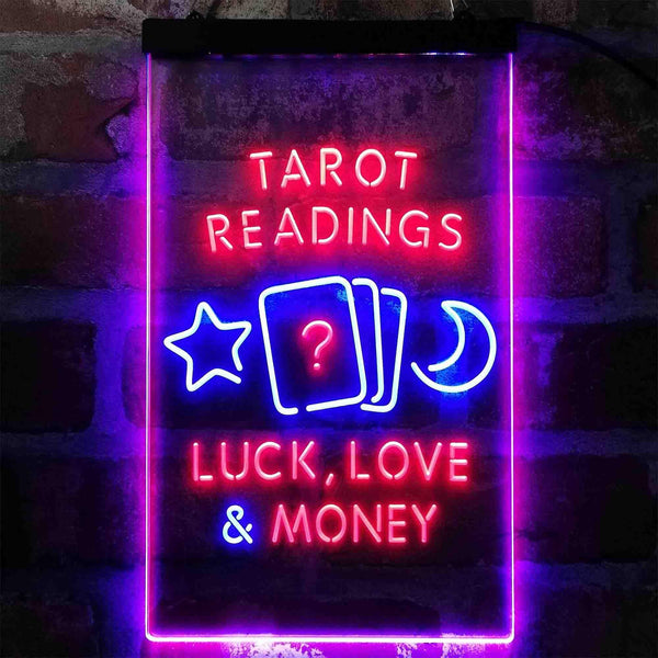 ADVPRO Tarot Readings Luck Love Money Shop  Dual Color LED Neon Sign st6-i4032 - Blue & Red